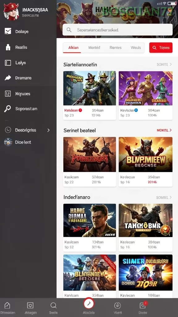 Cuplikan layar SKY99 — aktivitas