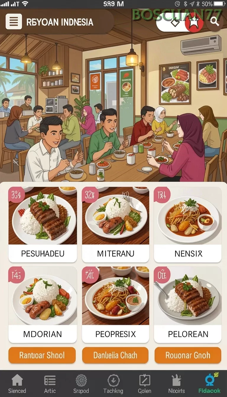 Cuplikan layar V988 — menu navigasi